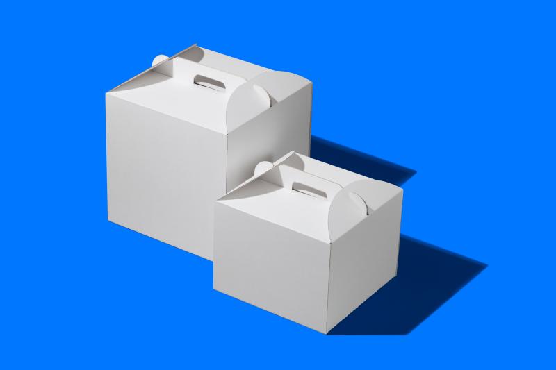 Короба с ручкой для доставки тортов и десертов 